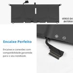 Bateria Dell 7.4v 45/52Wh 7800mAh 4 Celulas XPS13 9343 13 9380 DXGH8 0H754V HK6N5 H754V P82G DXGH8 JD25G (BB11-DE145)