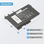 Bateria Dell 11.4v 42/47Wh 3600/4100mAh Latitude 5480 5580 5490 3DDDG (BB11-DE138)