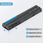 Bateria Dell 11.0v 46w 4000/4400mAh 6 Células L701X R795X JWPHF L401X L502X L521X (BB11-DE091)