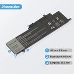 Bateria Dell 11.1v 39/43Wh 3500/3.800 mAh 11-3147 13-7347 3874 GK5KY 04k8yn (BB11-DE126)