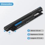 Bateria Dell 11.1v 44/49Wh 4000/4400mAh 6 celulas 14 3421 3437 3442 3443 MR90Y XCMRD (BB11-DE099)