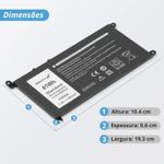 Bateria Dell 11.4v 43w 3600mAh Yrdd6 P90F005 5482 5493 (BB11-DE549)