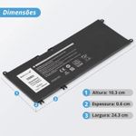 Bateria Dell 15.2v 55w 3600mAh 4 cell 99nf2 7778 7779 33YDH g3-3779 (BB11-DE125-4C)