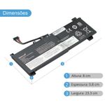 Bateria Lenovo 11.52V 443/44Wh 3/3700/820mAh Gaming 3 15IHU6 L20C3PC2 L20D3PC2 L20M3PC2 L20L3PC2 (BB11-LE382)
