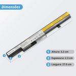 Bateria Lenovo 14.4v 32w 2200mAh LE-N4070 l12m4e55 N40-70 B40-30 L13s4a01 100963 LEN4070 B40-70-80F30018br B40-30 B40-70