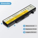 Bateria Lenovo 10.8v 49w 4400mAh 6 Células G480 G585 G485 G580 L11L6 Y480 45N1043 l11s6y01 (BB11-LE022)