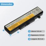 Bateria Lenovo 10.8/11.1Vv 48	49Wh 4400mAh 6 Células B490 E431 627 EDGE E430 14 E431 6886 EDGE E430 3254 14 V580C (BB11-
