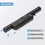 Bateria Positivo 11.1v 49w 4400mAh S4100 S3200i S3490 S3970 S4000 W540BAT-6 6-87-W540S-427 6-87-W540S-4W41-P (BB11-NA018