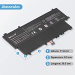 Bateria Samsung 7.4v 43Wh 5800mAh 6 celulas Np530U3B Np530U3C Np535U3C AA-PBYN4AB AA-PLWN4AB BA43-00336A (BB11-SS017)