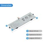 Bateria Samsung 15.v 54Wh 4 celulas AA-PBTN4LR AA-PBTN4LR 940X3M NP940X3M NP940X5M NP940X5N NP940X3M-K01US NP940X3M-K