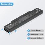 Bateria Samsung 11.1v 44/49Wh 4000/4400mAh PRETO Rv411 Aa-Pb9Ns6B BR012 (BB11-SS015) 