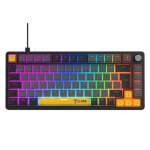 Teclado Desktop Mecânico C/ Fio Azimut Echo 75% Cinza/Preto Clanm