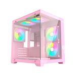 Gabinete Gamer Candy Grodd Com 5 Fans Micro-ATX Rosa Clanm