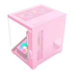 Gabinete Gamer Candy Grodd Com 5 Fans Micro-ATX Rosa Clanm