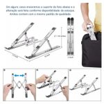Suporte Notebook Ergonômico Alumínio XC-SP-60 Prata