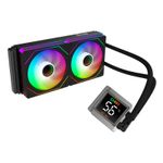 Water Cooler 240mm ICE WIND C/Display ARGB CLANM Preto