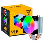 Cooler CPU LGA 775 1155 1156 1150 1151 1200 AM3 AM4 V19 95W 4pin RGB LED Clanm