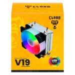 Cooler CPU LGA 775 1155 1156 1150 1151 1200 AM3 AM4 V19 95W 4pin RGB LED Clanm