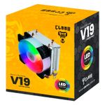 Cooler CPU LGA 775 1155 1156 1150 1151 1200 AM3 AM4 V19 95W 4pin RGB LED Clanm