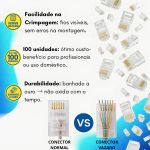 Conector Rj45 Cat5e Vazado