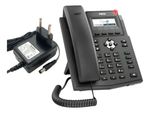 Telefone Preto C/fio 2 Linhas e 2 Contas Tela LCD X1SP Fanvi