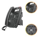 Telefone Preto C/fio 2 Linhas e 2 Contas Tela LCD X1SP Fanvi