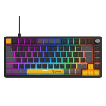 Teclado Desktop Mecânico C/ Fio Azimut Nova 75% Preto/Cinza Clanm