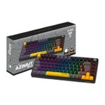 Teclado Desktop Mecânico C/ Fio Azimut Nova 75% Preto/Cinza Clanm