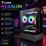 Gabinete Gamer Night Megalon Com 3 Fans Micro-ATX Preto Clanm