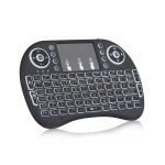 Teclado Mini Air Mouse Touch Wireless S/Fio C/Led Preto LTVB45006