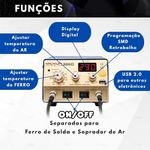 Estação De Solda Retrabalho Soprador Ar Quente 886D Yaxun