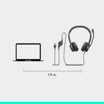 Fone de Ouvido Headset Logitch H390 c/fio c/ microfone