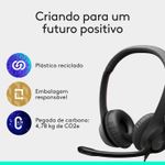 Fone de Ouvido Headset Logitch H390 c/fio c/ microfone