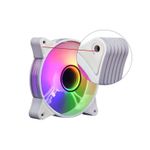 Fan Ventoinha AIgo-AR12PRO Ventilador Computador ARGB 3pin PWM CPU 12cm Branco