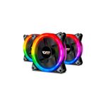 Fans Ventoinha Dark Flash Aura Ventilador ARGB C/Controladora DR12 PRO Kit c/ 3