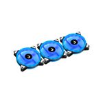 Fans Ventoinha Rise Mode RGB 4pin 12cm C/Controle Preto Kit c/3