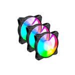 Fan Ventoinha Eurus RGB 120mm Molex 4pin Ventoinha Preto Clanm