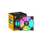 Fan Ventoinha Eurus RGB 120mm Molex 4pin Ventoinha Preto Clanm