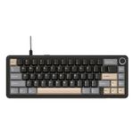 Teclado Desktop Mecânico S/Fio X66 65% Bluetooth 2.4g Attack Shark Star Black