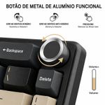 Teclado Desktop Mecânico S/Fio X66 65% Bluetooth 2.4g Attack Shark Star Black