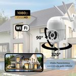 Camera IP Speed Dome 2mp 60m 1080p Full Hd Wifi 2.4 Ghz C/microfone ICSEE S/CX