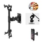 Suporte Tablet Parede Clamp Presilha Ipad Samsung Preto