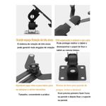 Suporte Tablet Parede Clamp Presilha Ipad Samsung Preto