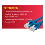 Patch Cord CAT5e 2,5m Azul Nexans
