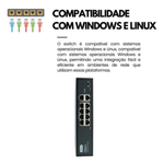 Switch 8pt PoE Fast PM-R10 10/100Mbps 