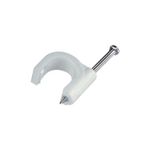 Fixador Cabo Coaxial 6mm 20 Uni Branco BemFixa