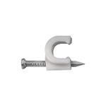 Fixador Cabo Coaxial 6mm 20 Uni Branco BemFixa