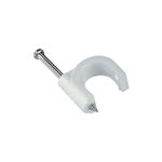 Fixador Cabo Coaxial 6mm 20 Uni Branco BemFixa