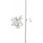 Fixador Cabo Coaxial 6mm 20 Uni Branco BemFixa