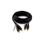 Cabo 2x2 RCA 4mm C/Fio Terra Gold 5m Preto